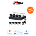 Dahua WizSense 5MP - Kit de Vigilancia 4K con Reconocimiento Facial y Audio de Alta Definición