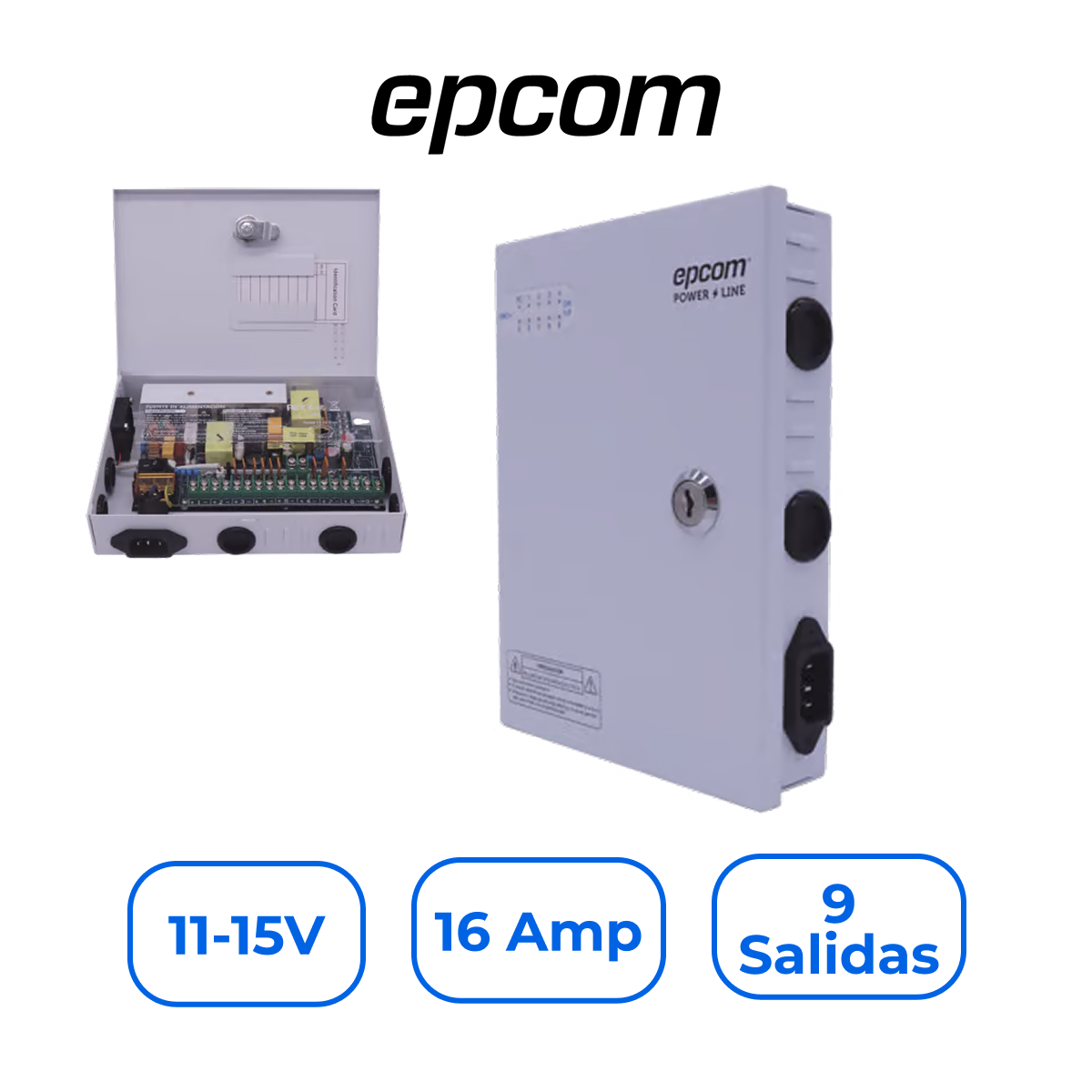 Epcom XP9DC16HD Fuente de Poder en Gabinete 11-15V 16A