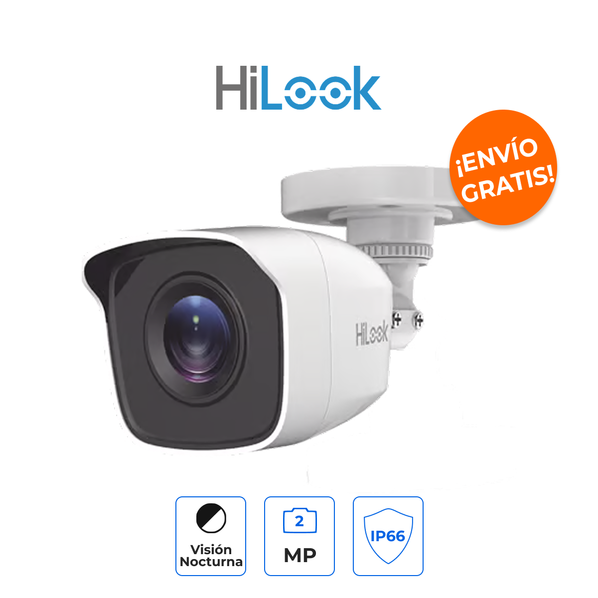 HiLook THC-B120-M Cámara Bullet 2MP HD 1080p IR 20m Exterior IP66