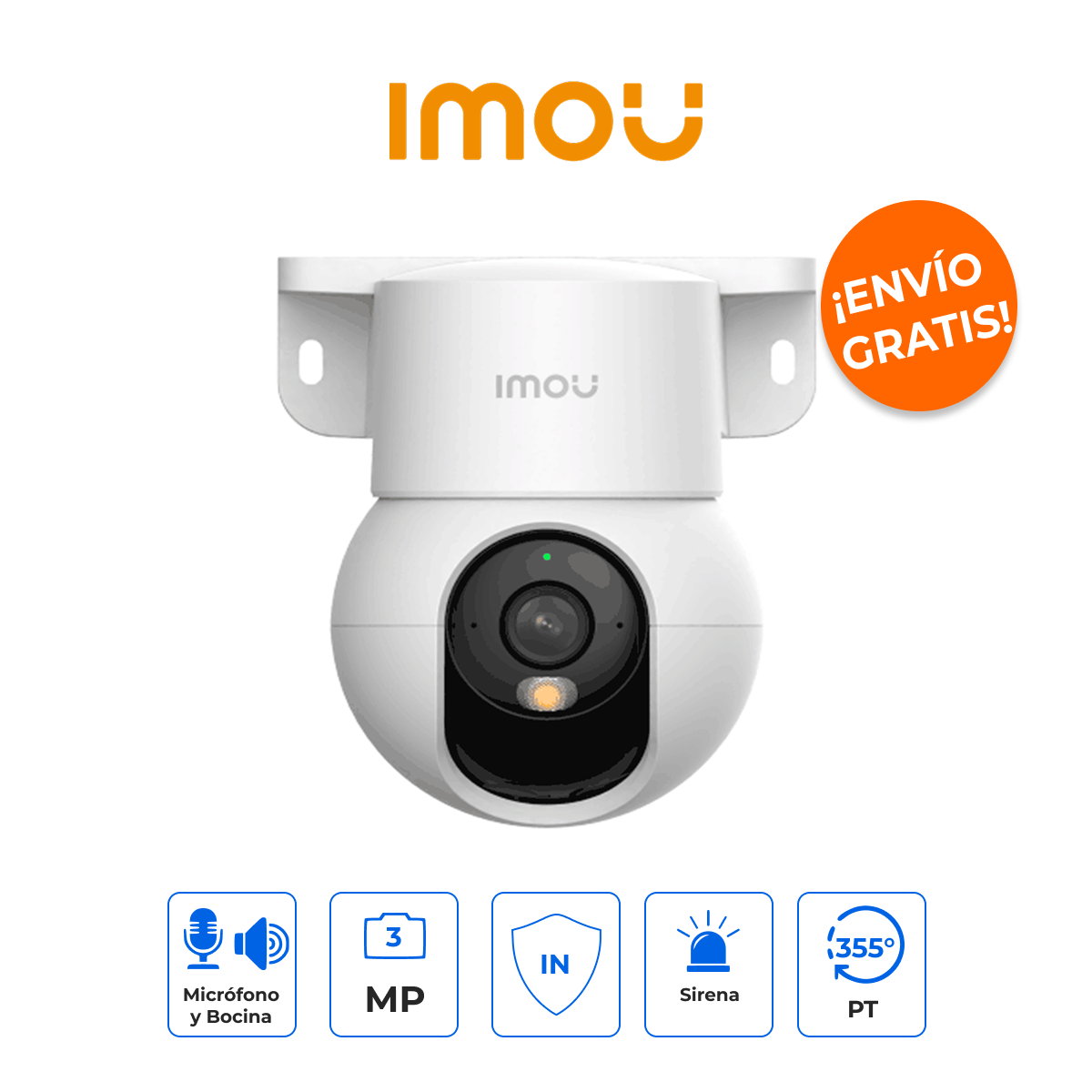 Imou Interior IPC-K2MN-3H1WE Cámara IP PT WiFi 3MP Autotracking Disuasión