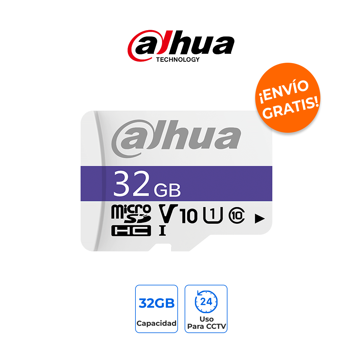 Dahua DHI-TF-C100/32GB Memoria MicroSD 32GB Clase 10 Videovigilancia