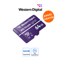 Western Digital WD64MSD Memoria MicroSD 64GB Purple Videovigilancia