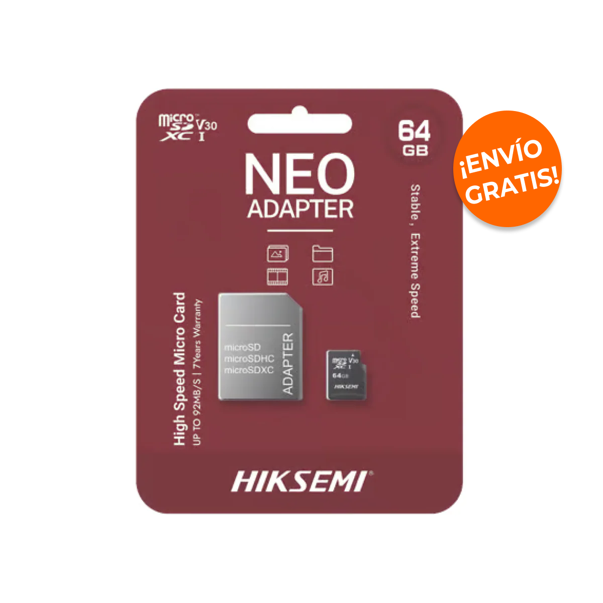 HIKSEMI HS-TF-C1/64G/NEO/A Memoria MicroSD 64GB Uso General Alta Velocidad