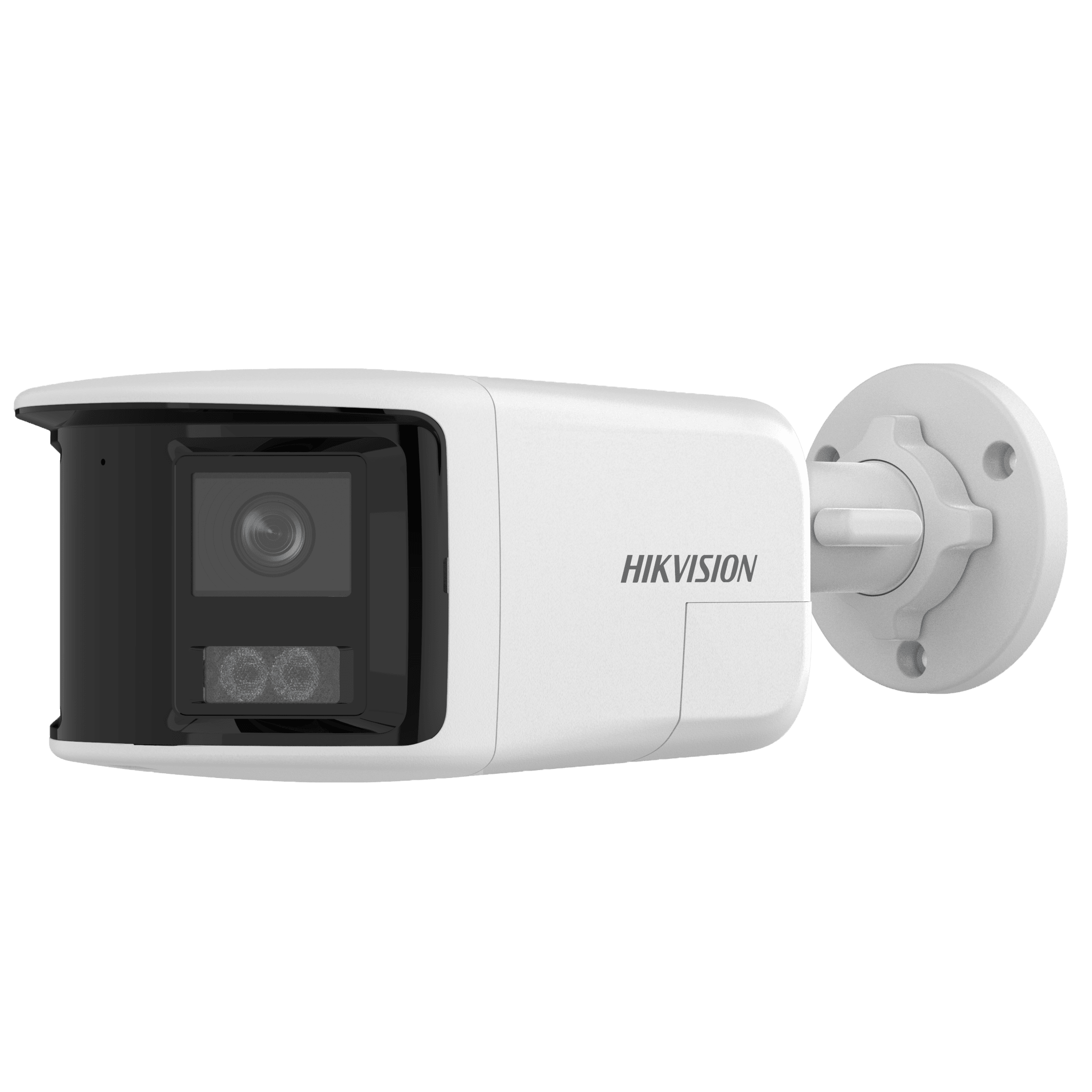 [PROTECCIÓN ACTIVA] Bala IP 6 Megapixel / 2 Lentes de Lente 2.8 mm (Imagen Panorámica 180°) / 30 mts IR / Exterior IP67 / Luz Intermitente y Alerta de Audio / Audio Bidireccional / ACUSENSE / WDR 120 