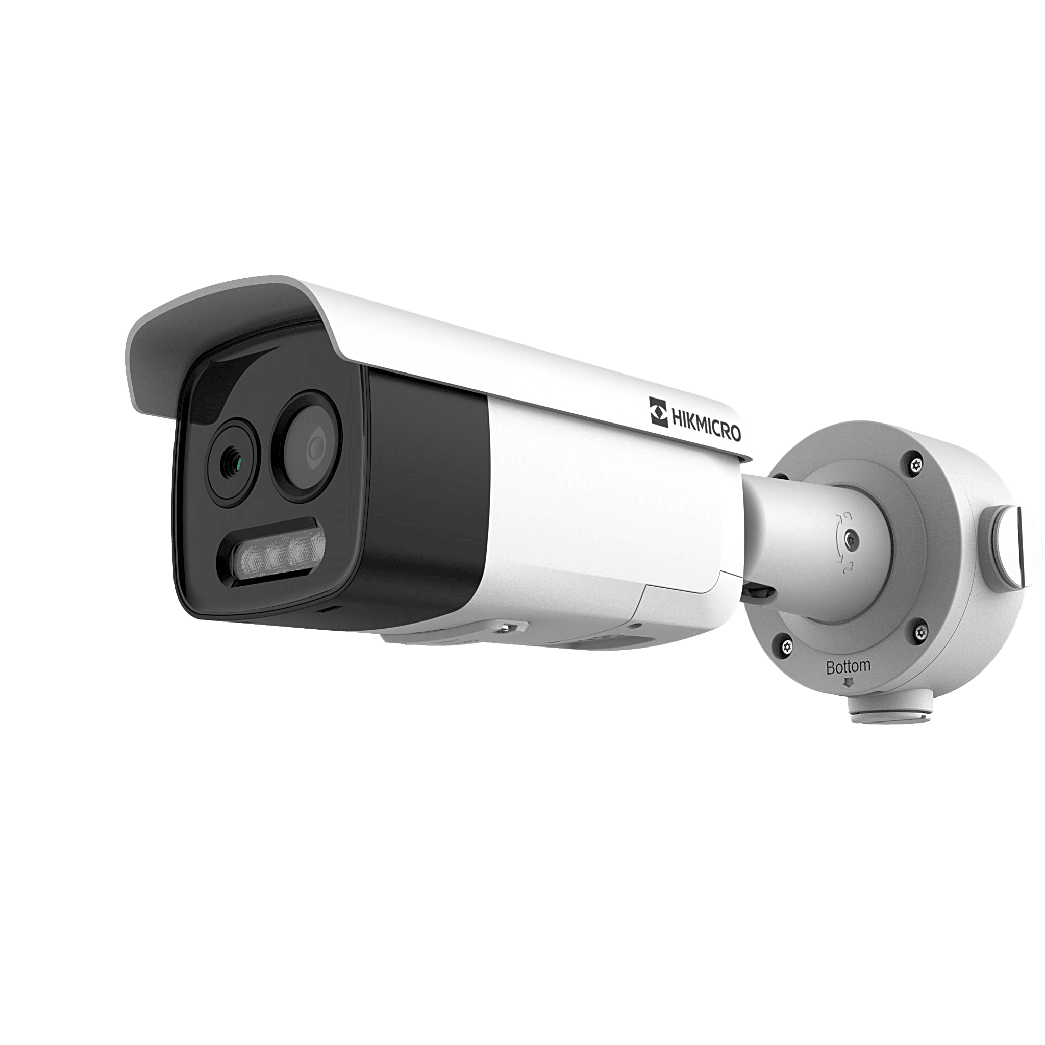 HIKMICRO Cámara Bala IP Térmica y Óptica Biespectral / Análisis de Video (VCA 3.0) para Protección Perimetral / Detección Térmica de Incendios y Humos / Medición de Temperatura -20°C a 150°C